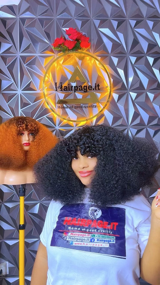 👑Comb Out Pixel Curls Fringe 16"c