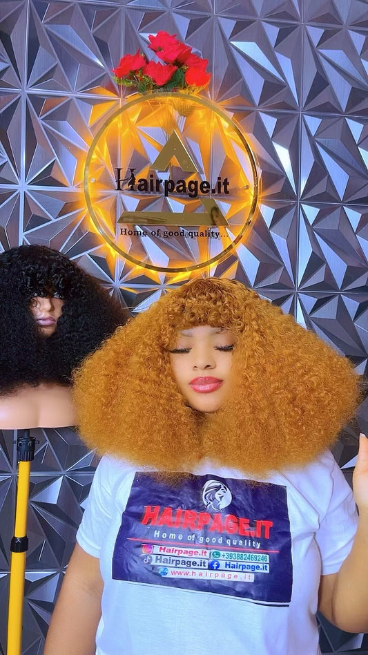 👑Comb Out Pixel Curls Fringe 16"b