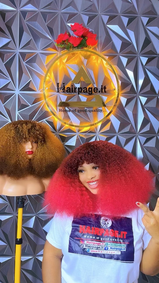 👑Comb Out -Pixel Curls Fringe 16"i