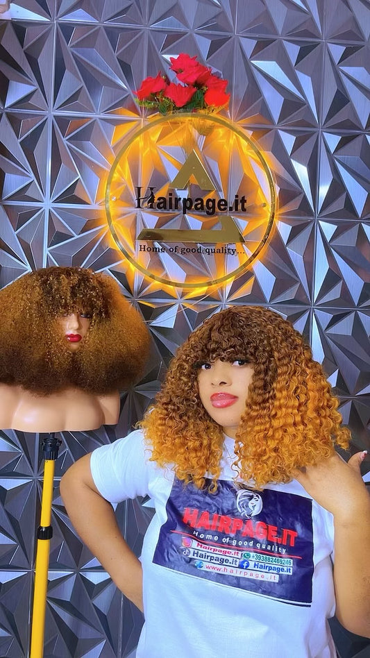 👑Comb Out Pixel Curls Fringe 16"a