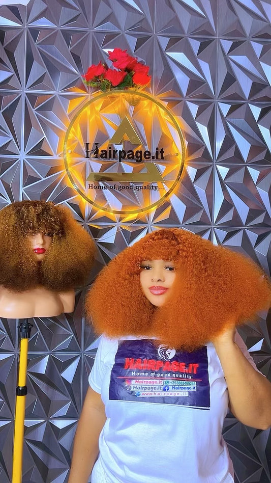 👑Comb Out -Pixel Curls Fringe 16"h