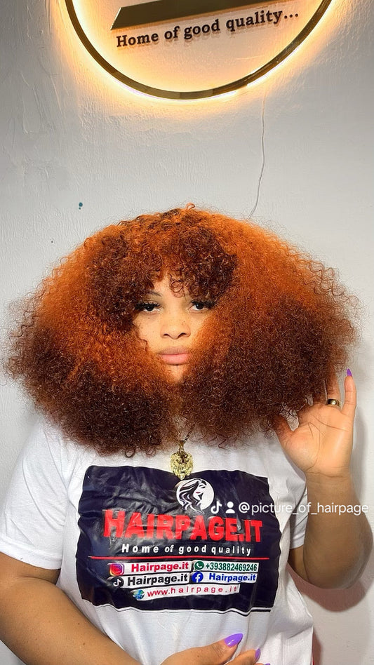 💋Comb Out Pixel Curls Fringe 16"a